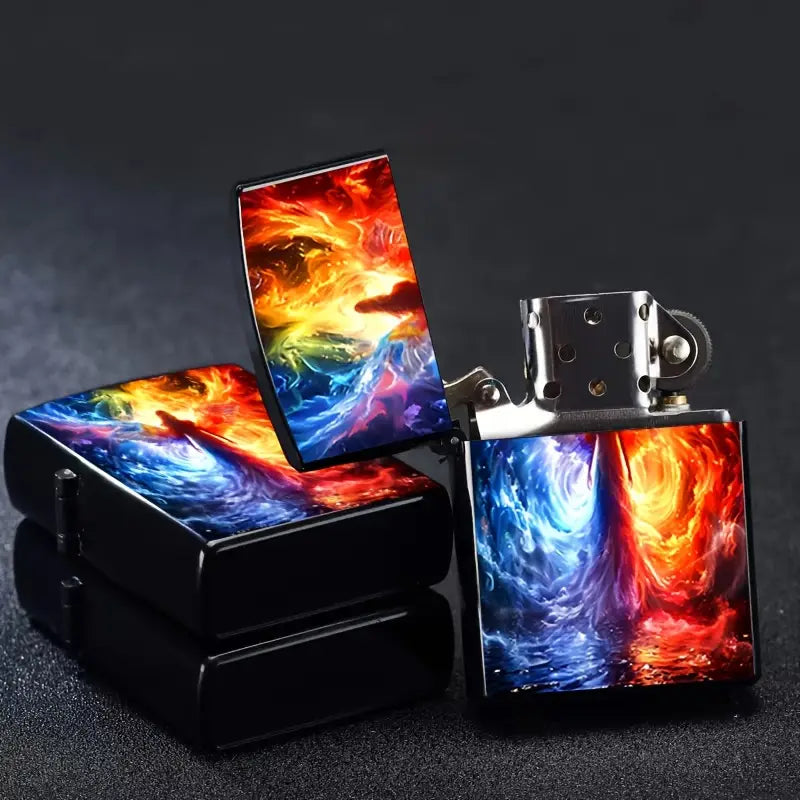 Ice & Fire Angel Lighter Refillable Lighter Case