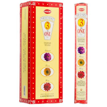 HEM Precious 3 In 1 9″ Incense Sticks – Hex Box (20g)