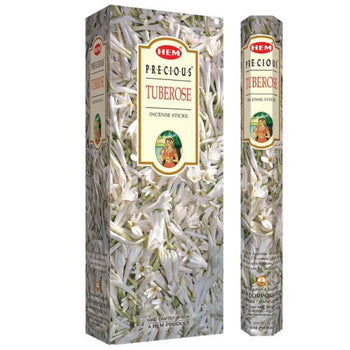 HEM Precious Tuberose 9″ Incense Sticks – Hex Box (20g)