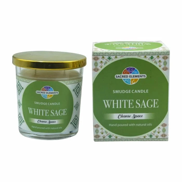 Sacred Elements - White Sage Glass Jar Smudge Candle - 6.5 oz
