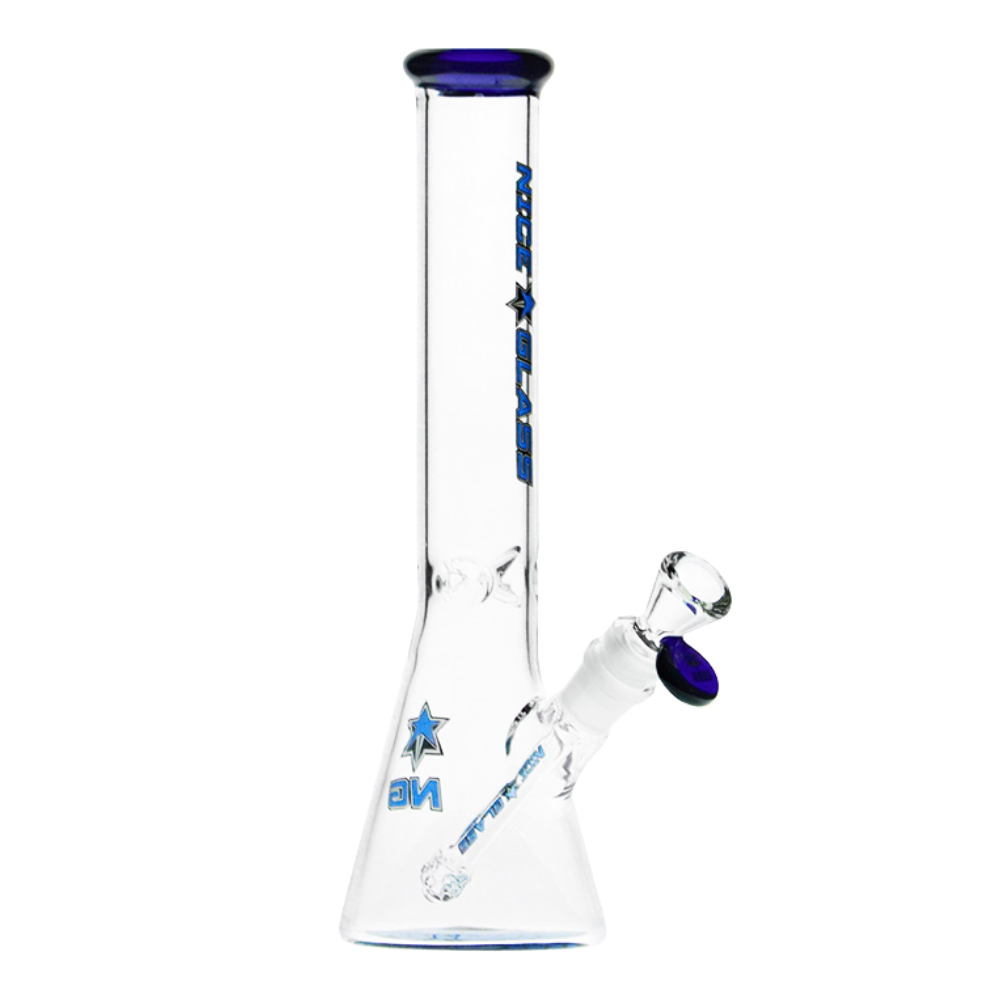 Nice Glass - 11" 7mm Slim Beaker with Bottom Design