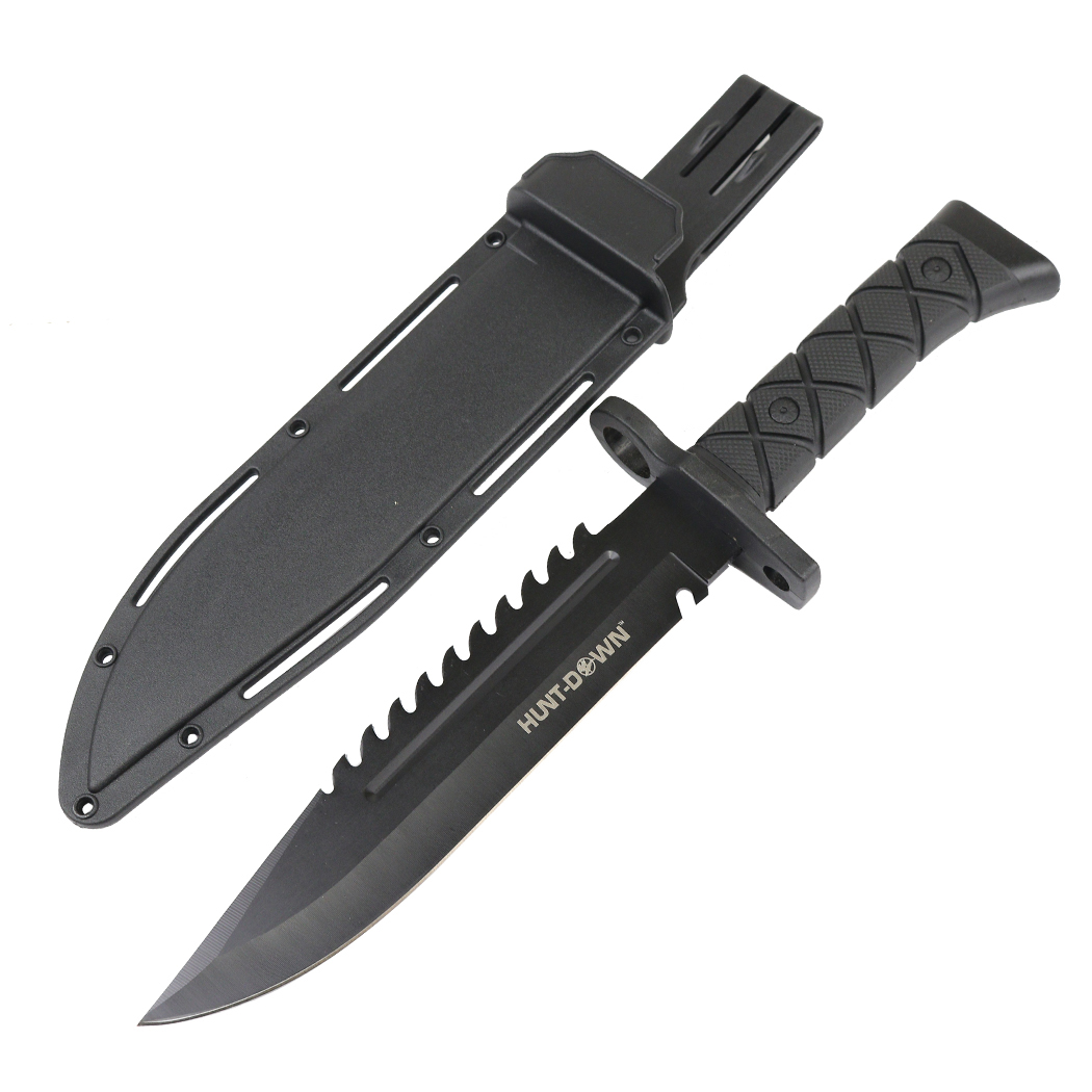Hunt-Down - 14.5" Tactical Hunting Knife w/ ABS Handle