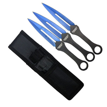 Defender-Xtreme - 7" Blue Blade Velocity Strike Knife Set