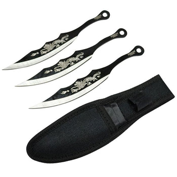 7" 3-in-1 Two Tone Dragon Print Blade