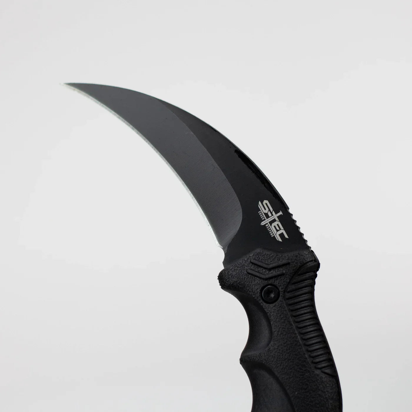 S-TEC - 8" Black Boot Skinner Knife w/ Sheath