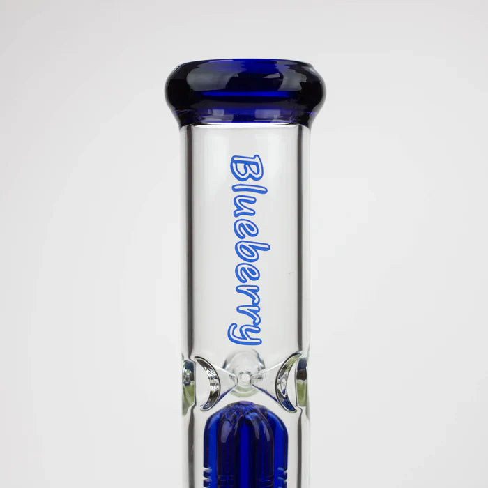 Blueberry 15" Double Tree Perc Beaker