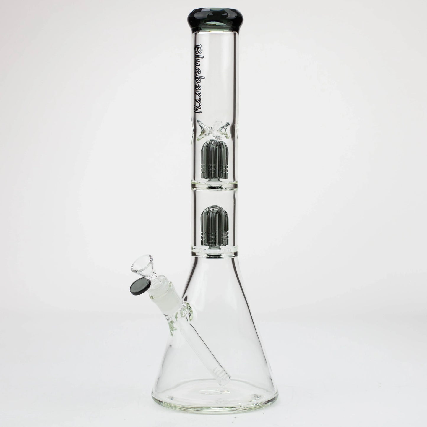 Blueberry 15" Double Tree Perc Beaker