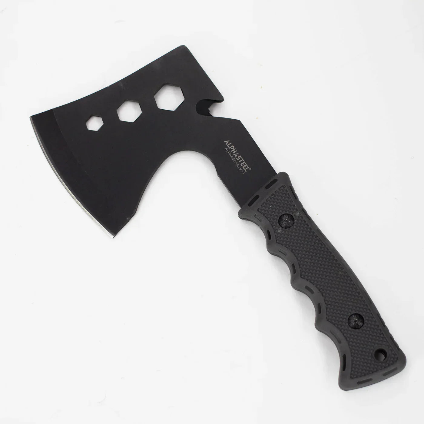ALPHASTEEL - 10" Tactical Axe w/ Sheath Black Hatchet