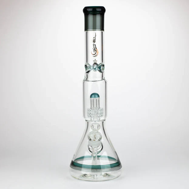 Genie 17" shower head percolator 7mm glass water bong
