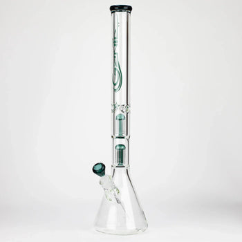 Genie 24" Dual 6 Arms 9mm Glass Water Beaker Bong