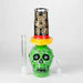 9" Wizard Sugar Skull Themed Glass Bong
