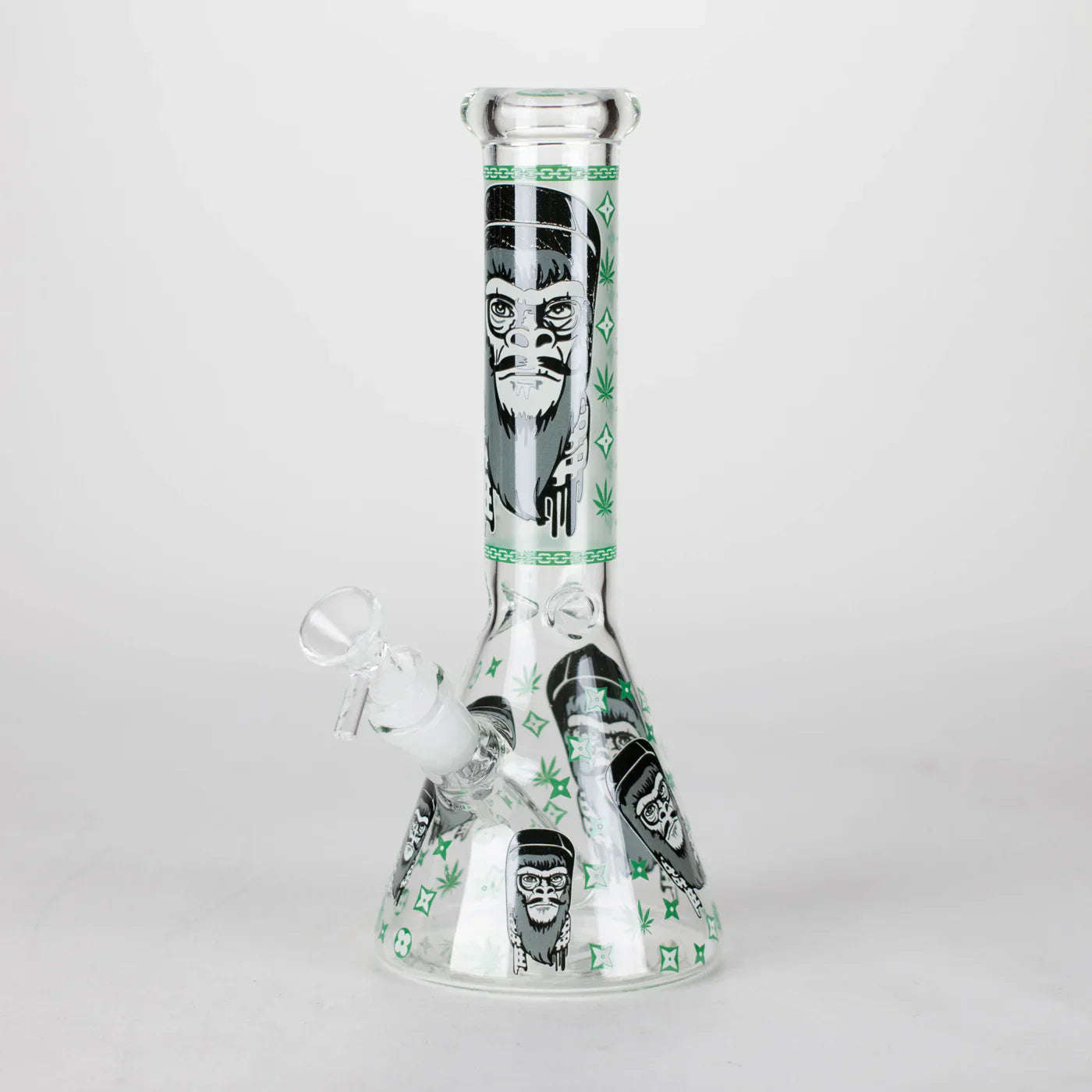 10" Gorilla Designs Glow In The Dark Beaker Bong