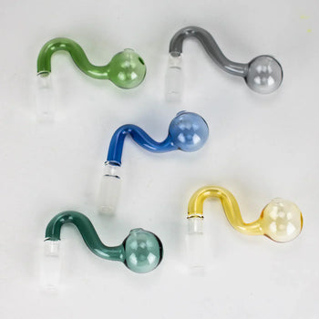 3.5″ U-Type Oil Burner Pipe w/ 14mm Glass Bubble Attachment