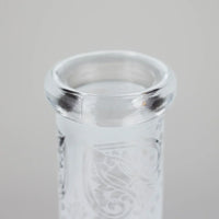 11″ Straight Tube Classic Frosted Glass Bong - Pattern 5