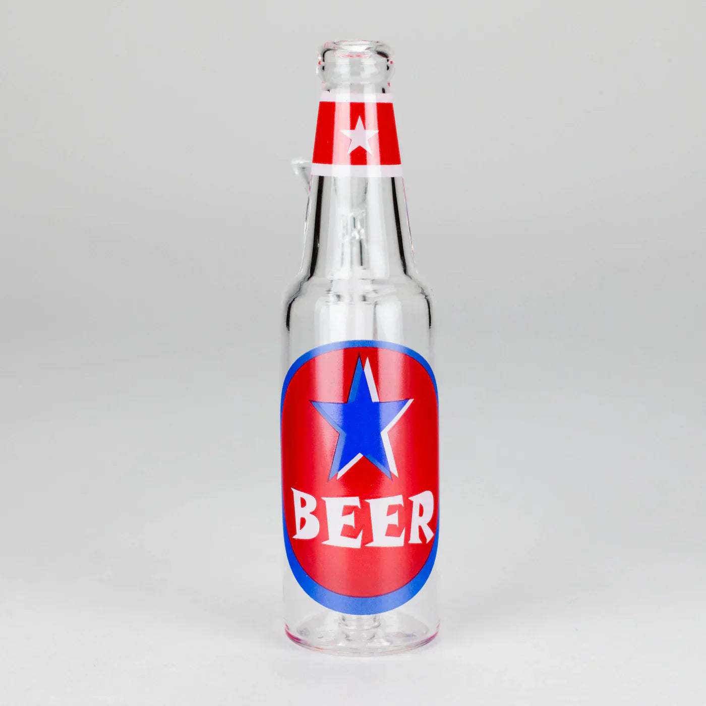 6″ Beer Bottle Design Glass Bong