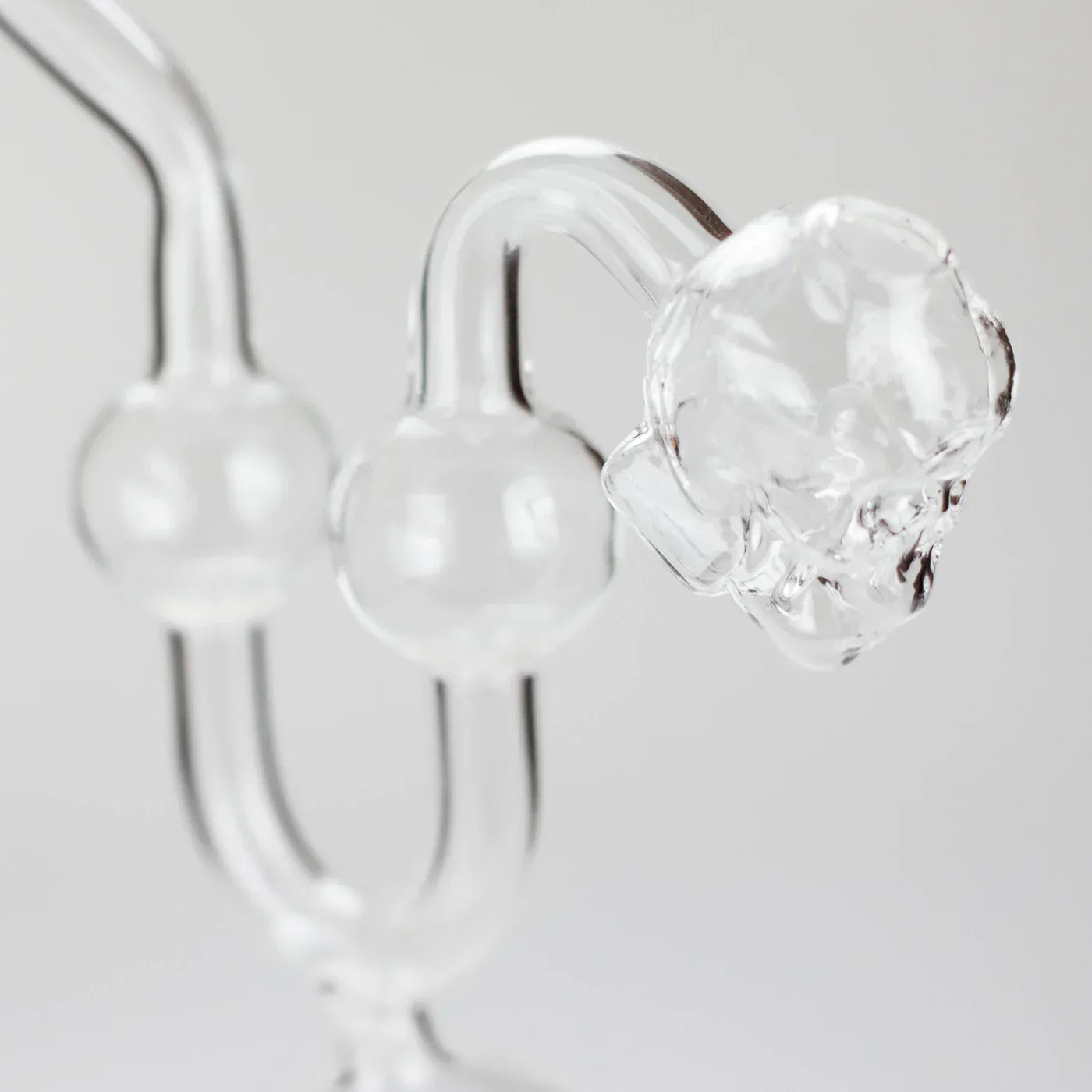 6.5" Skull Bent Curved Glass Oil Pipe