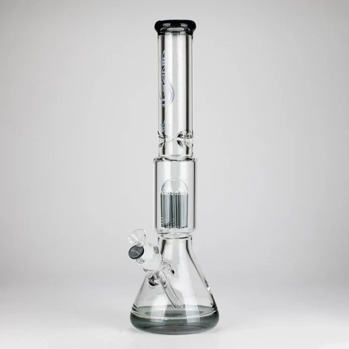 Genie - 17.5" 10-Arm 9mm Coloured Bottom Glass Bong