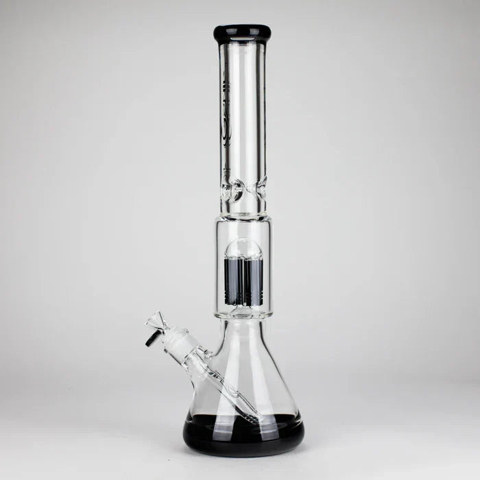 Genie - 17.5" 10-Arm 9mm Coloured Bottom Glass Bong