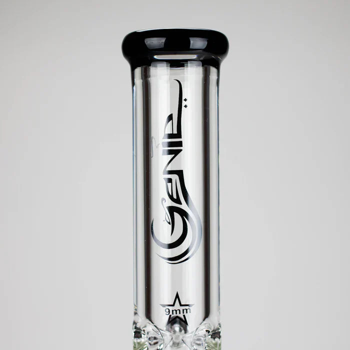 Genie - 17.5" 10-Arm 9mm Coloured Bottom Glass Bong