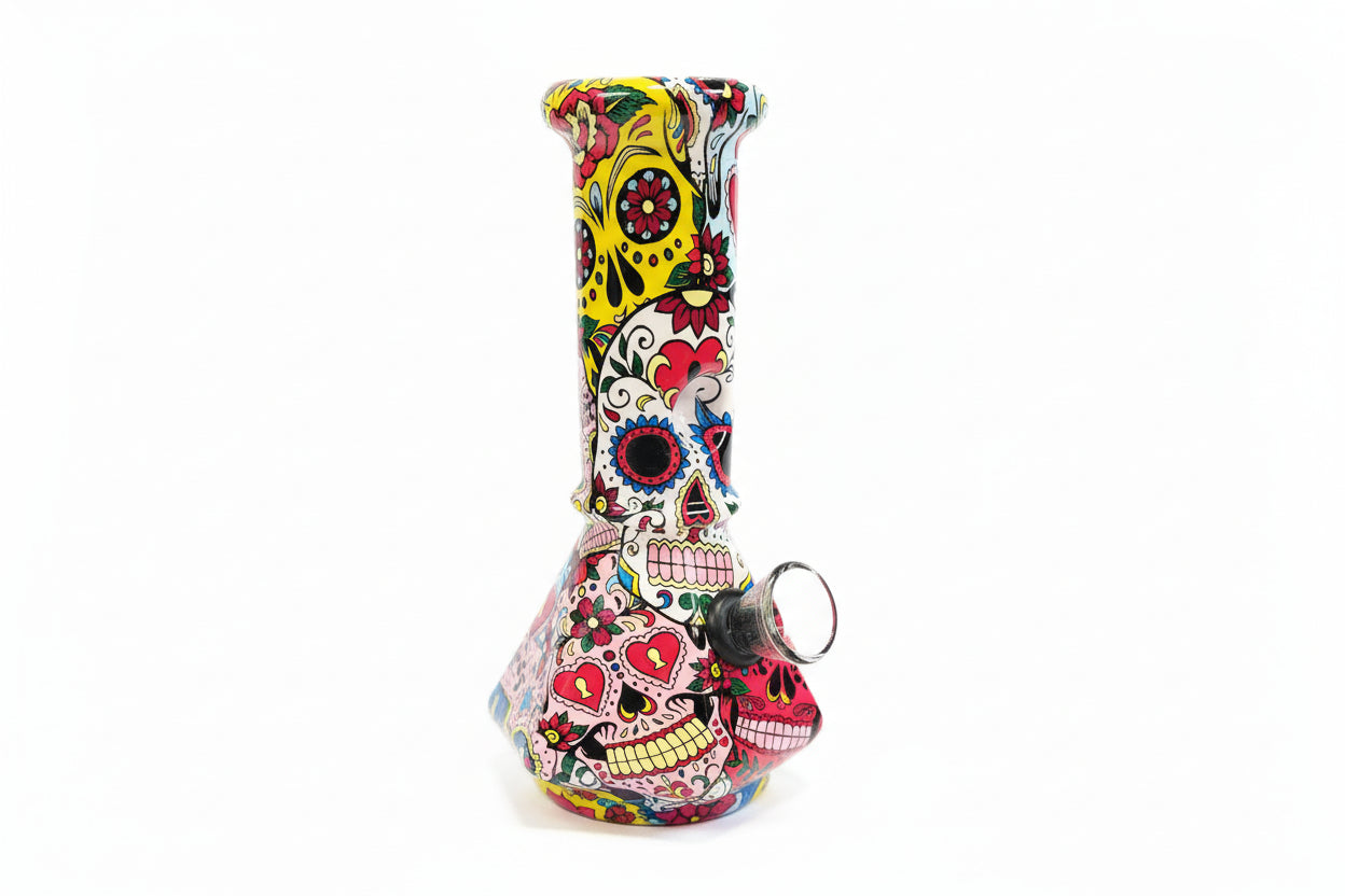 6'' Crimson Skull Prism Hex Bong