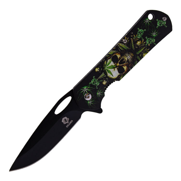 8" High 'Til Death Bud & Bone Folding Knife