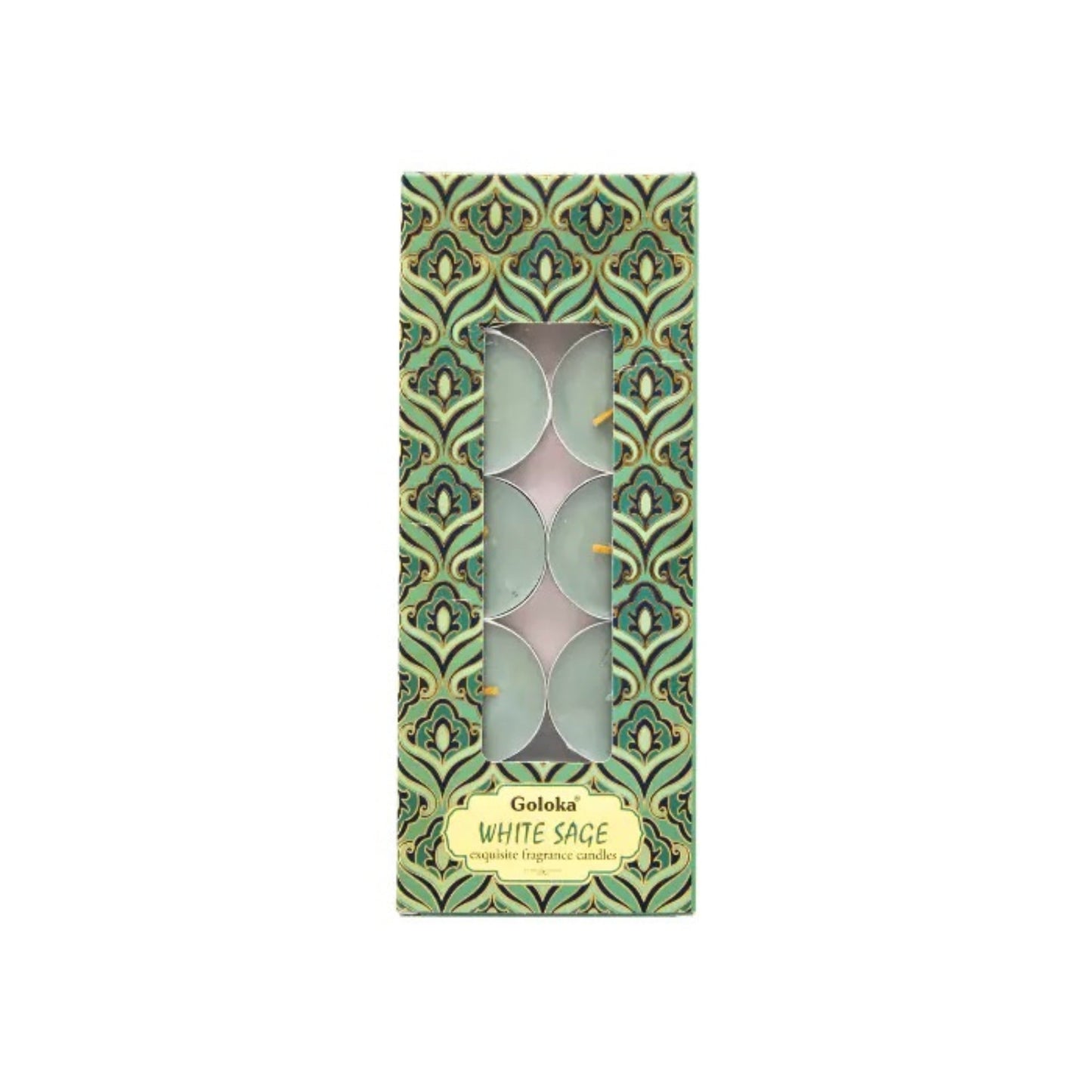 Goloka - White Sage 10pk, 11g Tea Light Candle