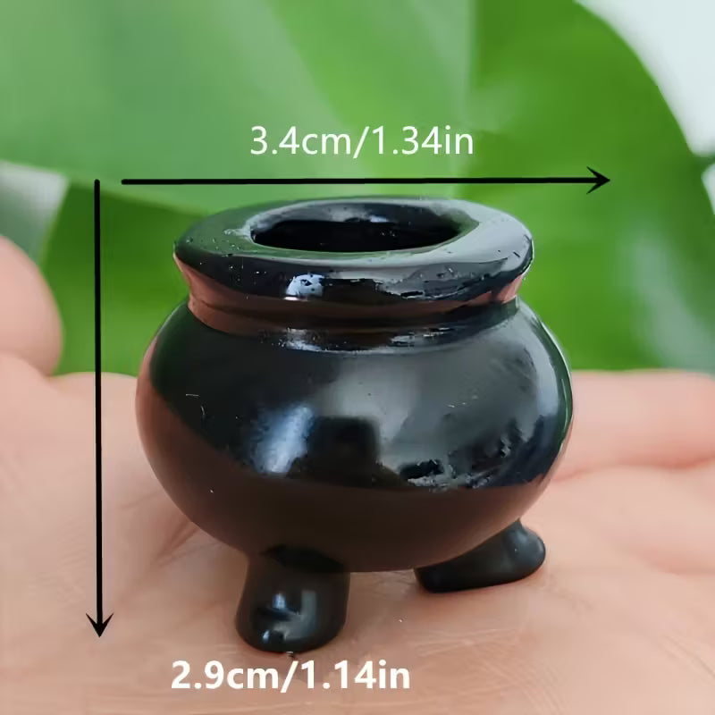 Funaya - Dark Quartz Stone Tripod Incense Holder