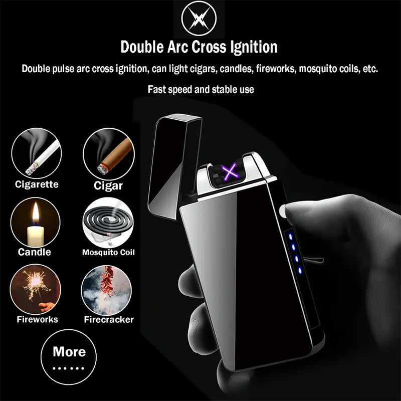 Windproof USB Rechargeable Flameless Smart Lighter