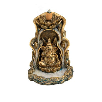 ZenN - Bronze Ganesha Backflow Incense Burner 5.6x4.5x5.4”