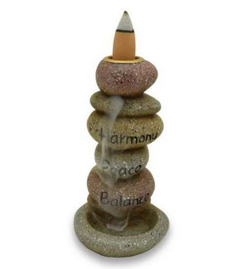 ZenN - Big Rock Tower Carved Backflow Incense Burner 4.3x3.7x7.3”