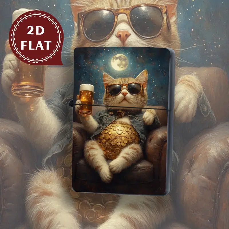 Retro Fashion Cat Pattern Lighter Shell