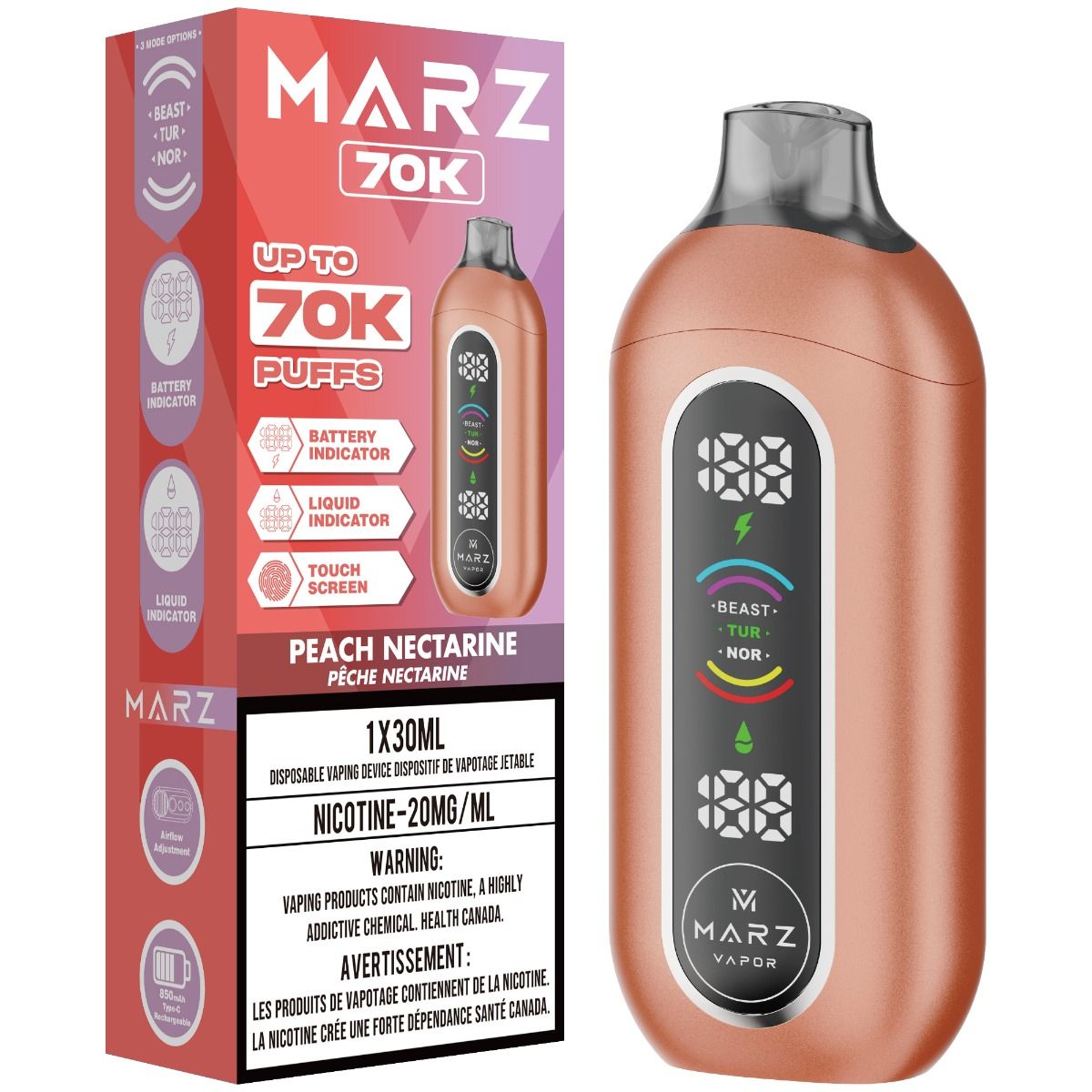 Marz 70k Puff Disposable Vape 30mL