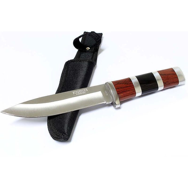 Defender-Xtreme - 10″ Striped Timber Tactical Knife
