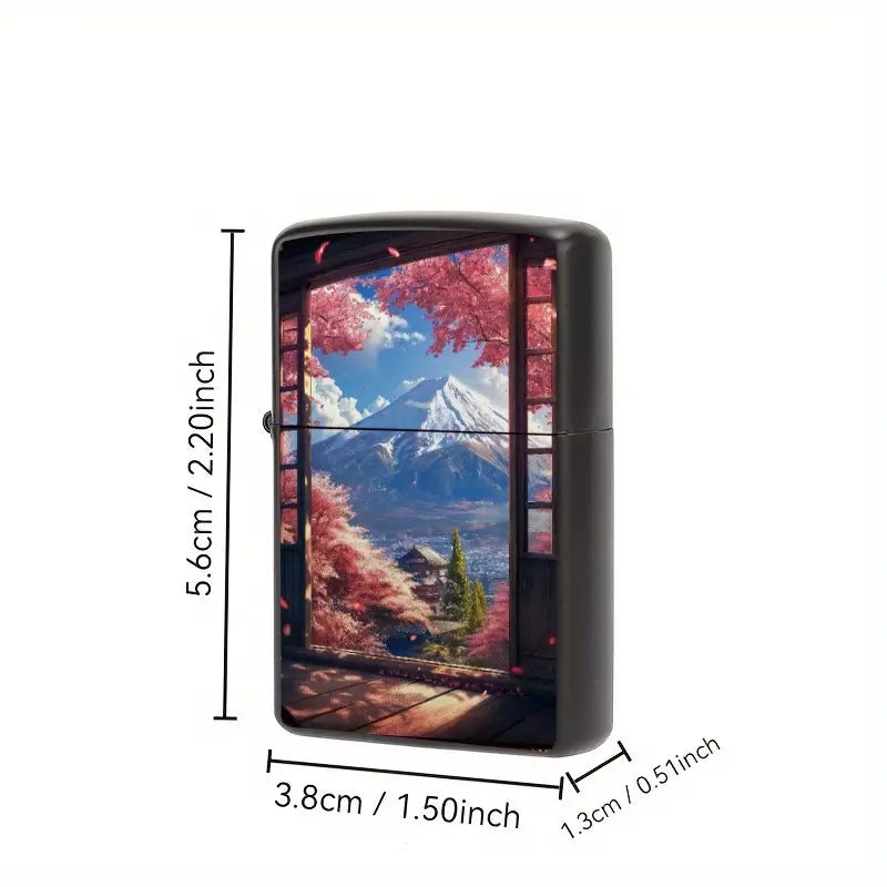 Mountain River Landscape Artistic Flip-Top Lighter Shell