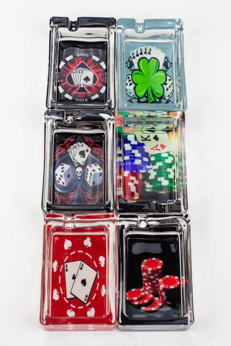 Cendrier rectangulaire en verre Tattoo