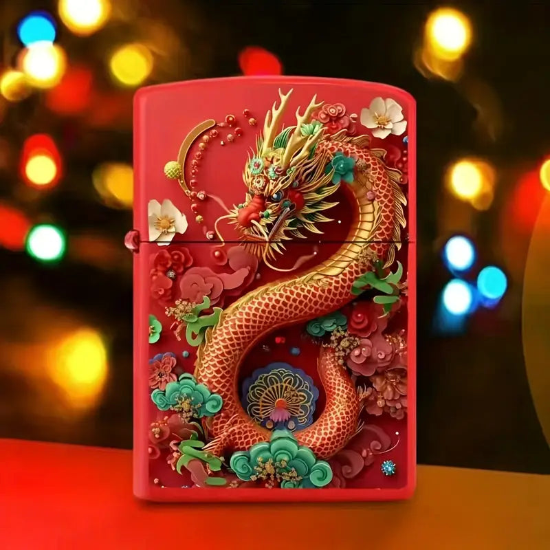 Stylish Red Painted Metal Lighter Case