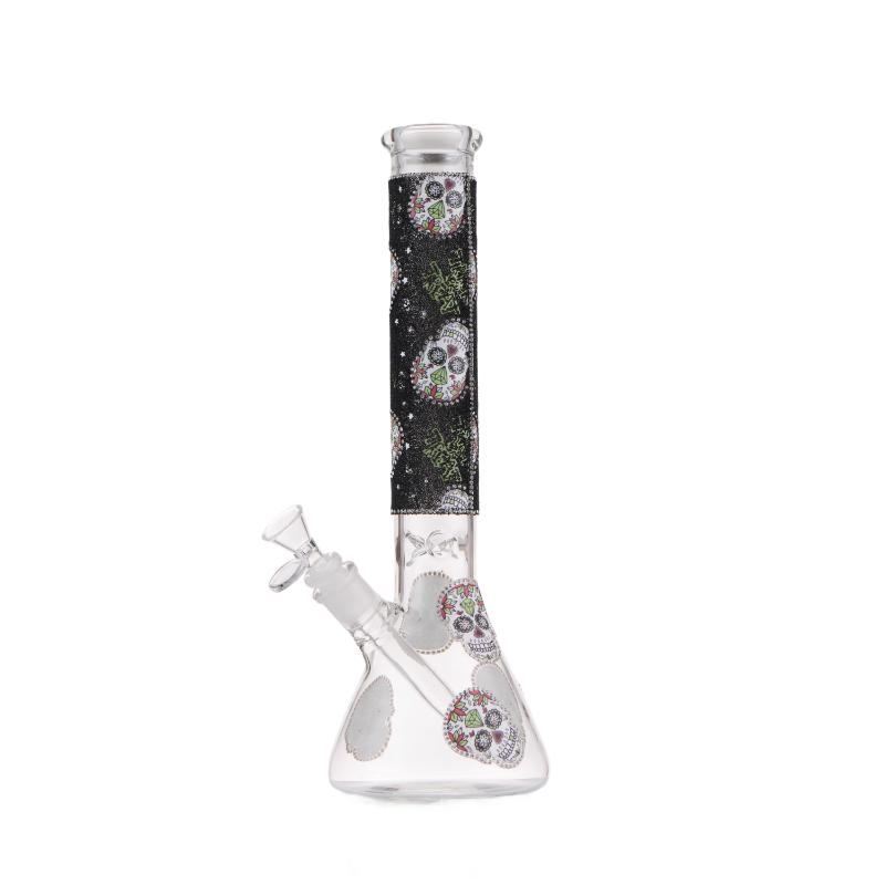 14″ Skull Bloom Beaker