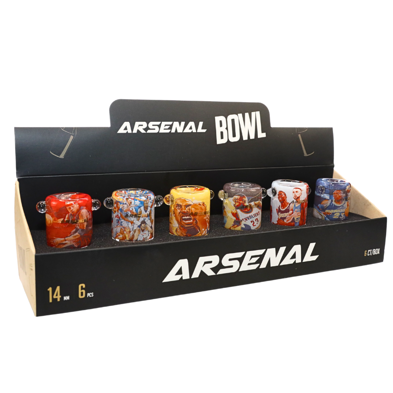 Arsenal - 14mm Sports Legend Print Glass Bowl