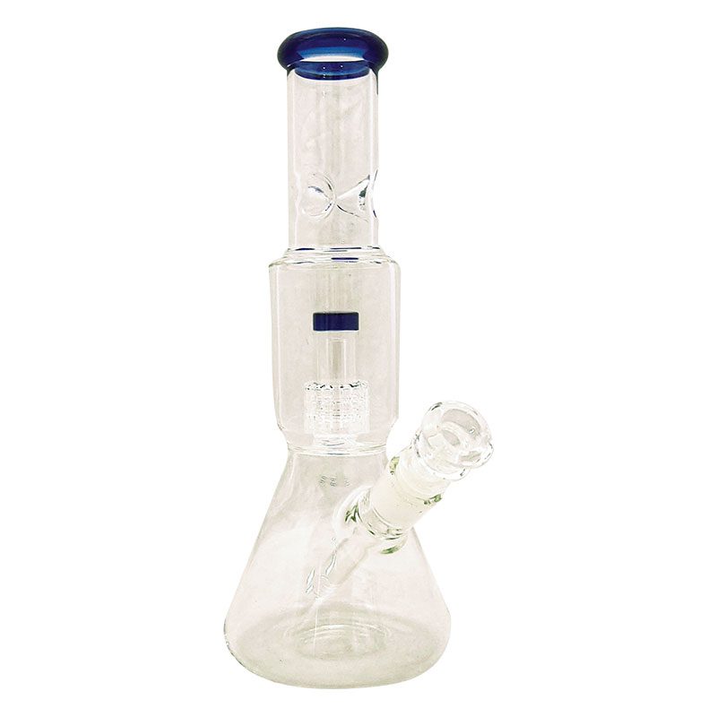 Bong en verre à base de bécher de 12 pouces avec percolateur à pneu et récupérateur de cendres en ligne