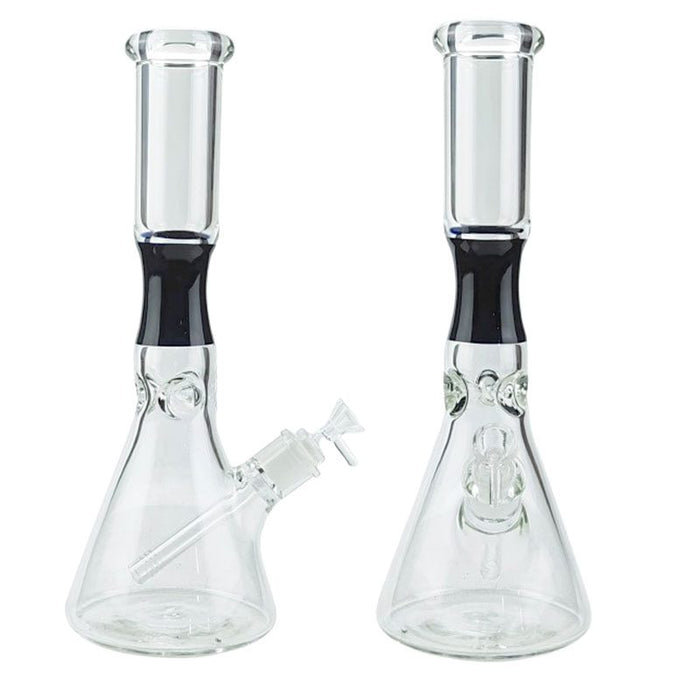14″ 7mm Beaker Bong w/ Coloured Neck