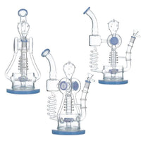 13″ Double Hopper Recycler Glass Bong