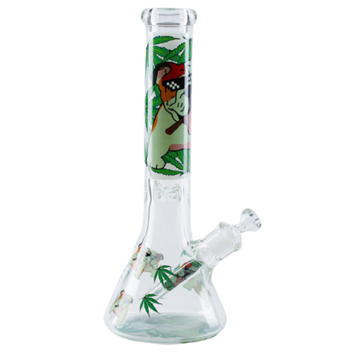 14″ 7mm Weed Puppy Design Exclusive License Glass Bong