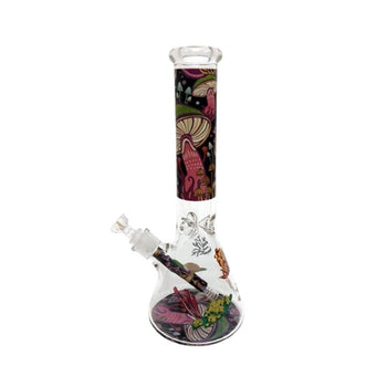 14″ 7mm Mushroom Design Exclusive License Glass Bong