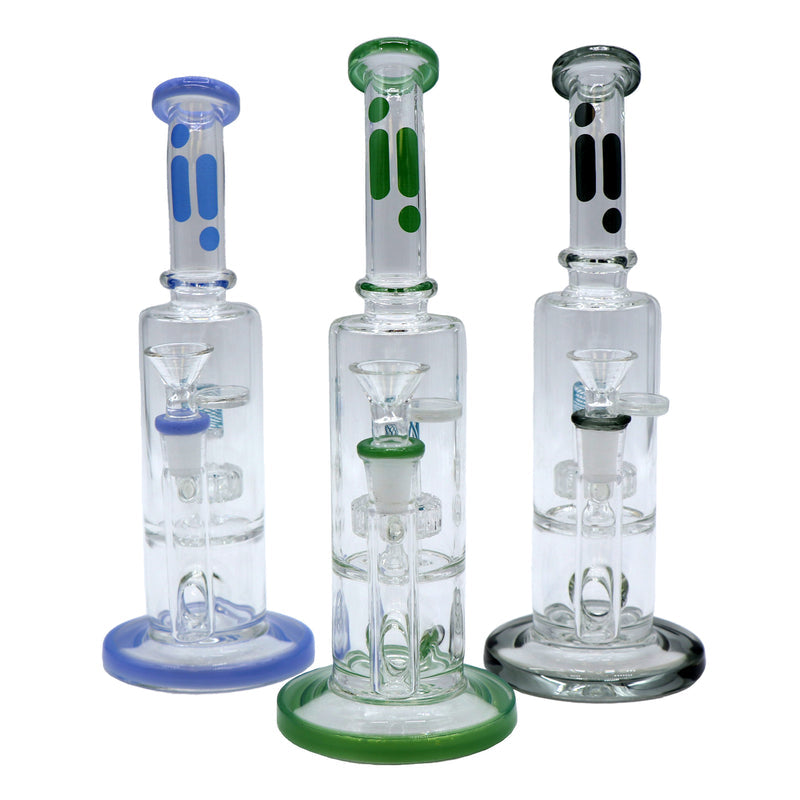 Infyniti 10" Bent Neck Bong with Barel Perc