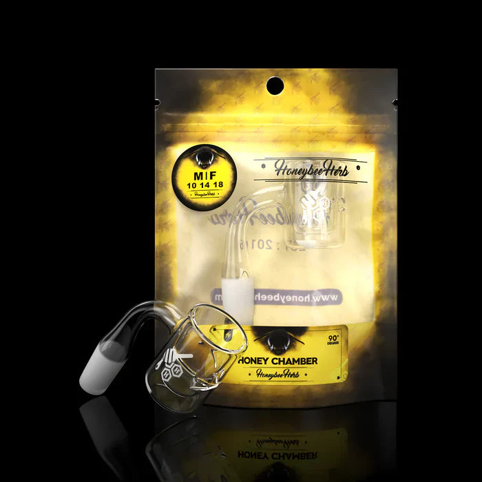 Honeybee Herb - 14mm 90 Degree Honey Chamber Quartz Banger - Male