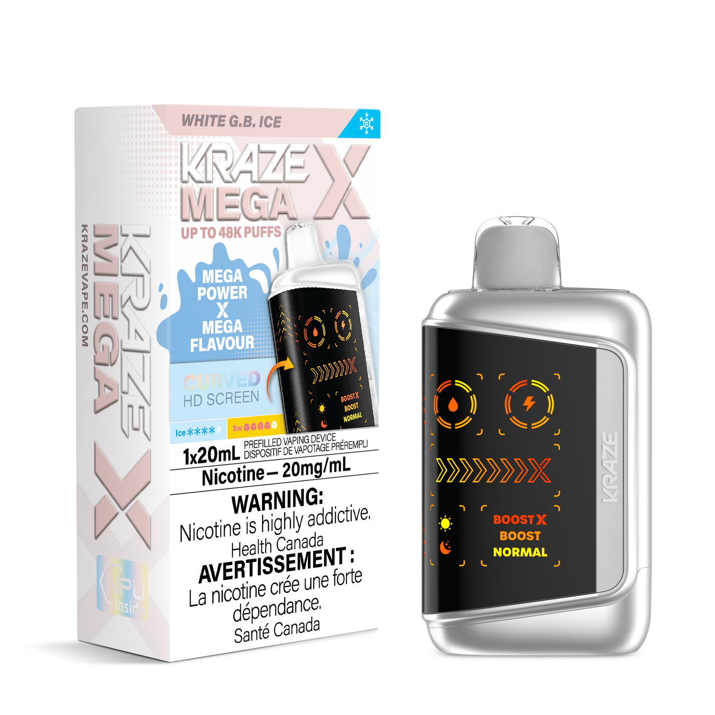 Kraze Mega X Rechargeable Disposable Vape 20mL