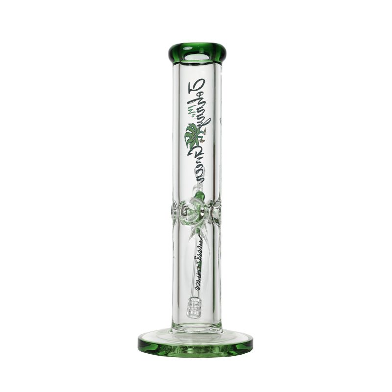 Johnny Green - 12″ 9mm Straight Tube w/ Grid Percolator Slide