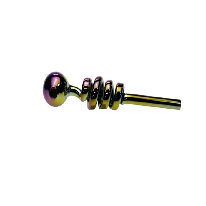 6″ Electroplated Scrawl Glass Bubble Pipe