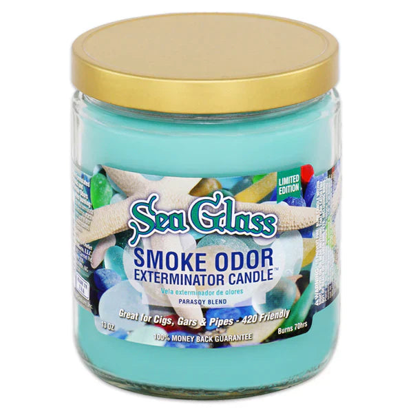 Smoke Odor - 13oz Sea Glass Candle