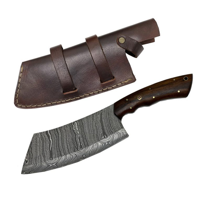 11″ Damascus Steel Forgeback Cleaver